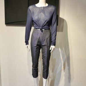 Vintage 90's Navy with White Pindot Capri